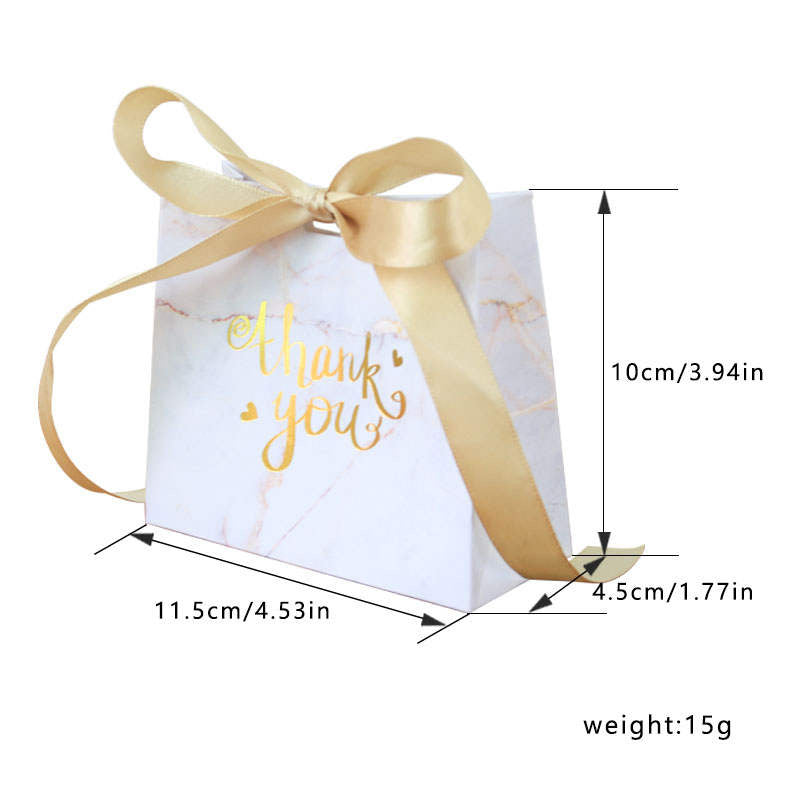 Marble And Gold Thank You Favour Boxes